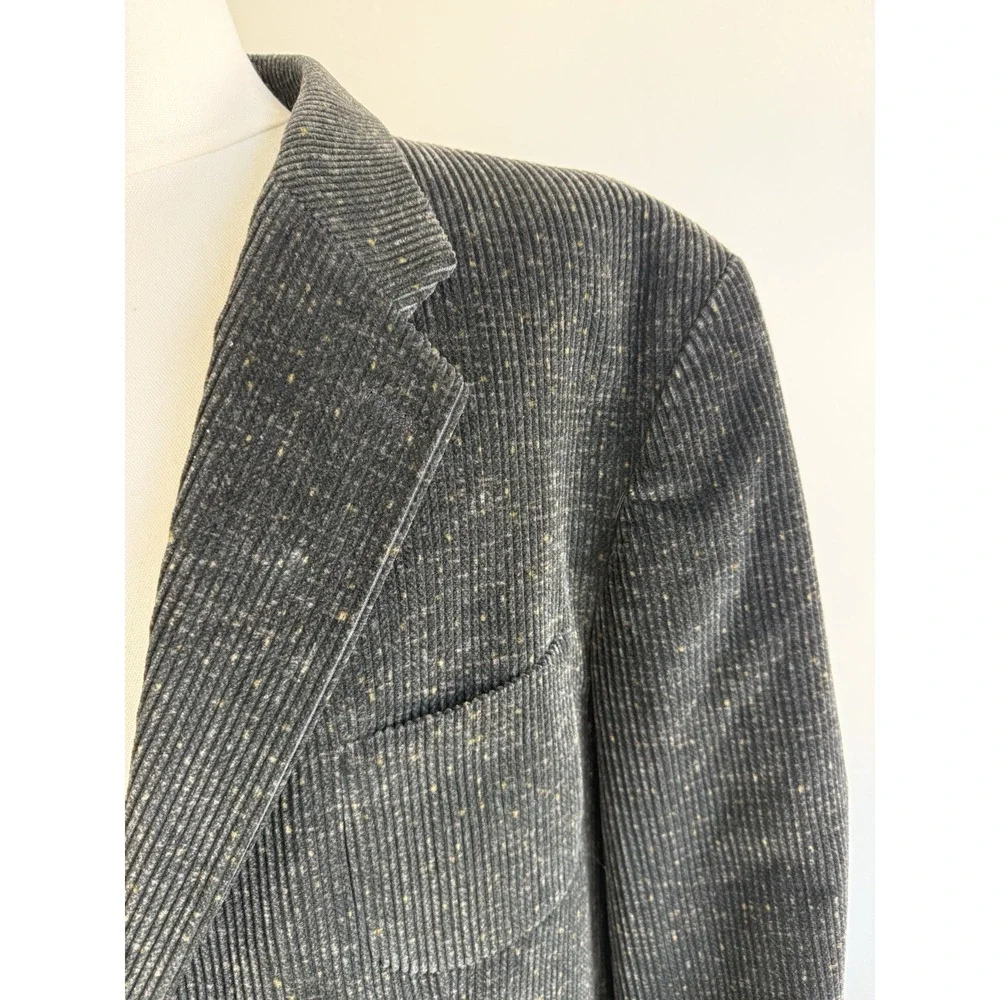 Peter Barton For Bigsby & Kruthers 3 Button Front Sport Coat Blazer Corduroy 46T